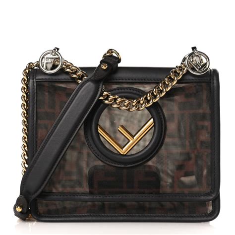 FENDI Mesh Vitello Century F is Fendi FF 1974 Small Kan I 